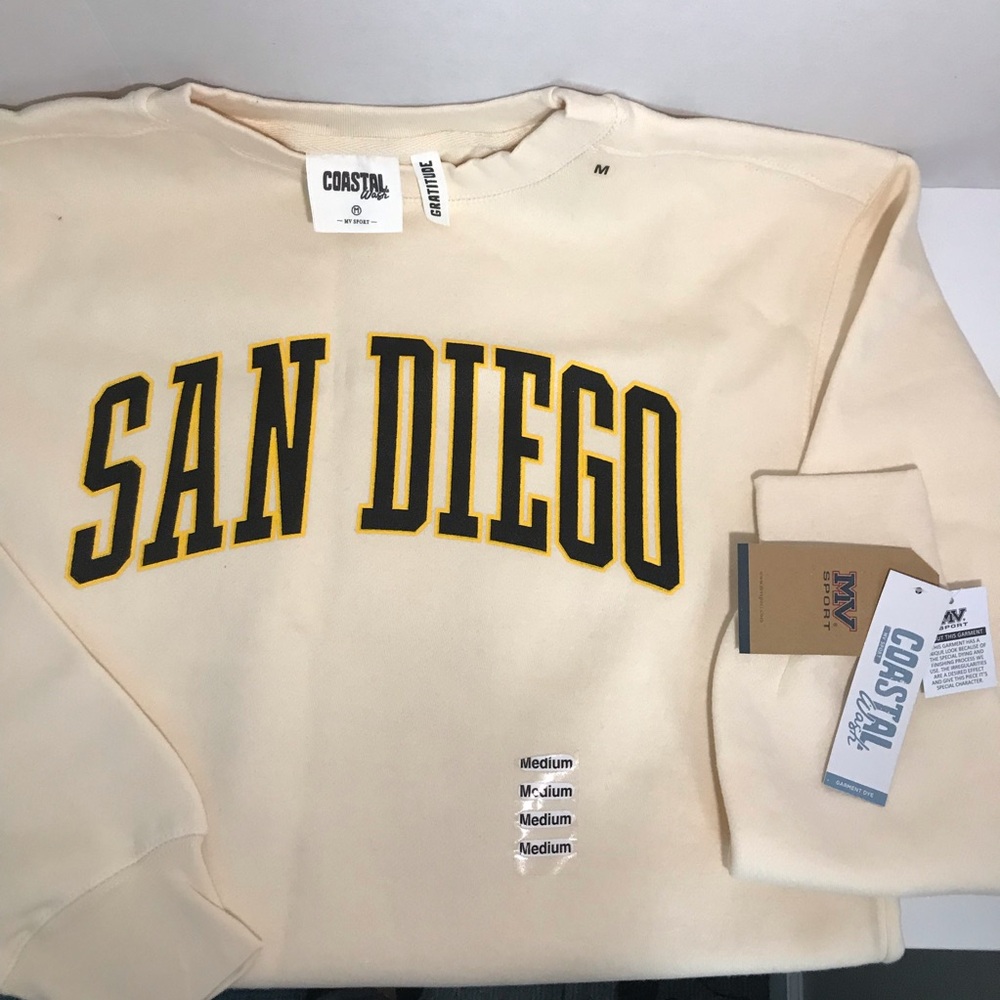Coastal Wash Sweatshirt NWT - Cream color size M